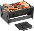 Charcoal Grill Portable Folding with Carry Bag,BBQ Camping Grill Fire Pit by DNKMOR