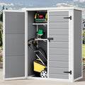 DWVO Outdoor Tall Storage Shed 50 Cuft with 2 Shelves and Floor by DWVO
