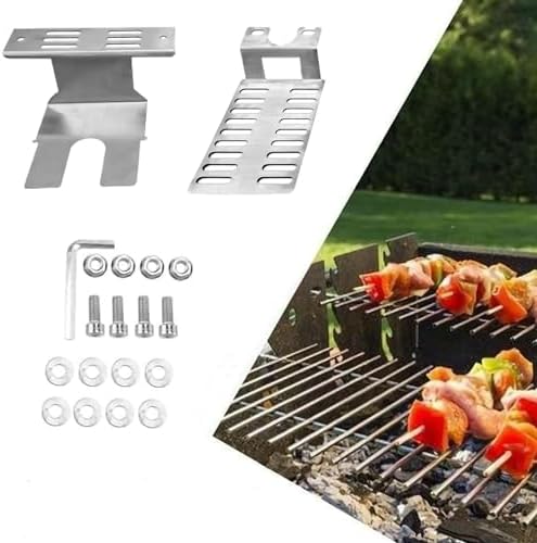 FixtureDisplays® BBQ Grill Stainless Steel Rotisserie Motor Mounting Bracket Set Fits 3" Motors (Bracket Size) May Need Drill Additional Holes on Your Grill 21909-NF - Image 4