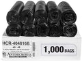 Aluf Plastics High Density Trash Bags, 45 Gallon, 1000 Count, 16 Micron (eq), 40" x 48", Black, for Bathroom, Office, Industrial, Commercial, Janitorial, Municipal, Recycling by AlufPlastics