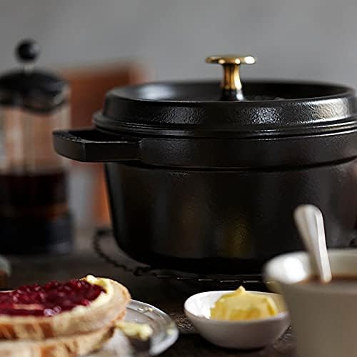 STAUB Cast Iron Round Cocotte, Dutch Oven, 2.75-quart, serves 2-3, Made in France, Matte Black - Image 4