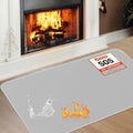Fireproof Fireplace Rug for Home Protection, 3'6'' x 2' x 0.04'', Grey by TOHONFOO