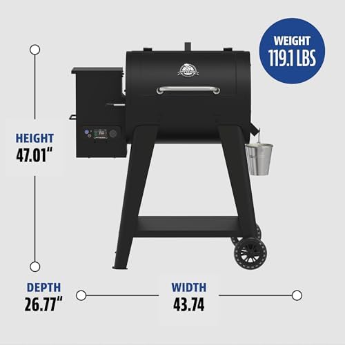 Pit Boss 700 FB2 Series Wood Pellet Grill & Smoker with Flame Broiler and LCD Digital Controller, 747-Sq. In. Cooking Space, 180°F to 500°F Temperature Range, Meat Probe, 21 lb. Pellet Hopper, Black - Image 7