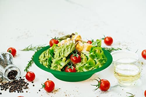 DecorRack 24 Small Plastic Bowls, 7 inch Disposable 12 oz Serving Bowl, Fruit Snack, Popcorn, Soup, and Salad, Kids Birthday and Holiday Party Supplies, Green (Pack of 24) - Image 3