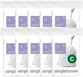 simplehuman Code C 200 Count Custom Fit Liners, Drawstring Kitchen Trash Bags, One-by-One Mess-Free Dispense, Extra Thick & Double Seamed, 50% PCR Plastic, 10-12 Liter / 2.6-3.2 Gallon, White by Unknown