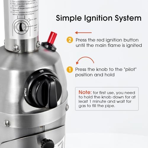Tangkula Tabletop Propane Patio Heater with Adjustable Flame, 11,000 BTU - Image 6