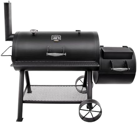 Oklahoma Joe's Longhorn Reverse Flow Offset Charcoal Smoker and Grill with 1060 sq. in. Cooking Area in Black by OklahomaJoes%C2%AE