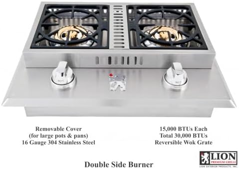 Lion Premium Grills L1707 Propane Gas Double Side Burner, 26-3/4 by 20-1/2-Inch - Image 3
