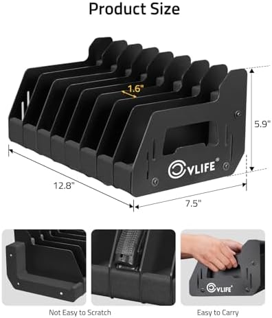 CVLIFE Pistol Rack for Gun Safe Handgun Rack Pistol Holder 8 Slots - Image 4