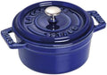 Staub Cast Iron 0.25-qt Mini Round Cocotte - Dark Blue, Made in France by Unknown