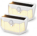 HMCITY 120 LED Solar Lights Outdoor Motion Sensor, 2 Pack, White Warm by LightingUpYourLife