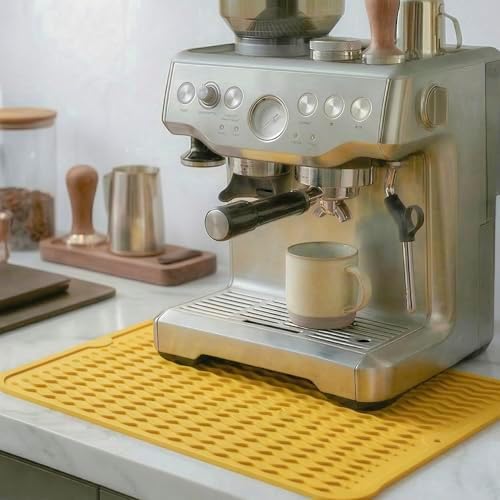 MicoYang Silicone Dish Drying Mat — Quick-Dry Ridges Counter & Sink Pad, Heat-Resistant Trivet to 450°F, Non-Slip & Dishwasher Safe, Roll-Up Storage, 18 Colors & 9 Sizes (Yellow, 16"×12") - Image 6