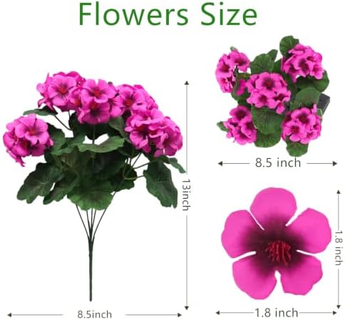 2 Set Artificial Hanging Flowers with Basket for Outdoor Decor - Image 6