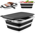 BBQ Prep Tub, 30L Black XX-Large Collapsible Sink for Marinade by CompanionforOutdoorsHome