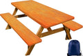 CAPSCEOLL Fitted Picnic Table Cover with Bench Covers 5ft - Burnt Orange by CAPSCEOLL