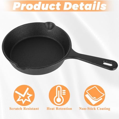 QTLCOHD 4 Pack Mini Cast Iron Skillet - Image 3