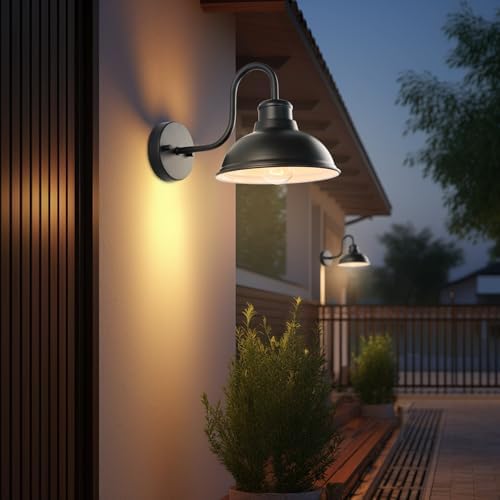 12" Barn Light Outdoor Wall Lights 2 Pack Large Exterior Lighting Fixtures - Image 6