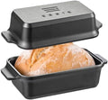 Cast Iron Dutch Oven for Sourdough Bread baking, 9×5 Loaf Pan with Lid, Bread Pans for Homemade Bread, 2 in 1 Dutch Oven Pot with Lid, Pre-Seasoned (4.5 QT) by RYEDE