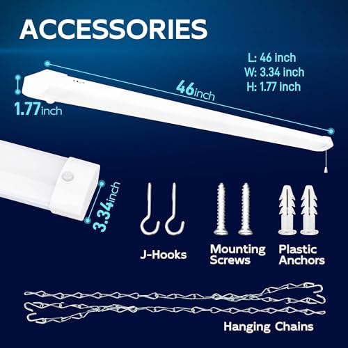 hykolity Pir Sensor 4FT 120W LED Shop Light,12000lm(370w Equivalent), 5000K - Image 7