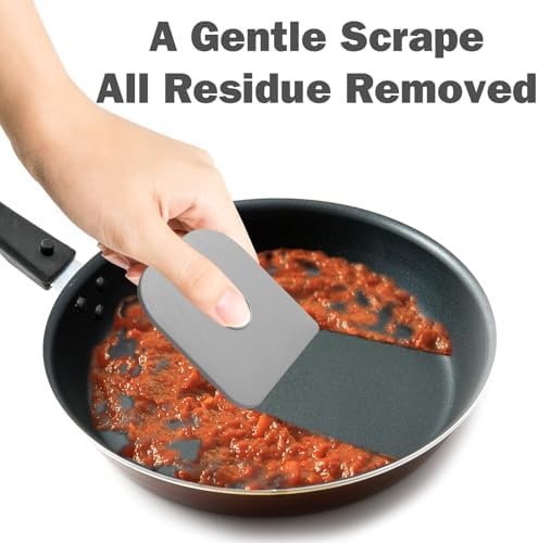 Pan Scraper, 10Pcs Pot & Dish Scraper Plastic, Sturdy Scraper Kitchen Tool - Image 4