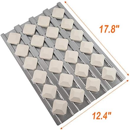 BBQ Future Stainless Steel Heat Plate Flame Tamer with 24pcs Ceramic Briquettes Compatible Alfresco ALX2-30, ALX2-42, ALX2-56 Series Gas Grills - Image 2