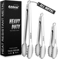 Metal Tongs For Cooking Up To 600°F Kitchen Tongs 3PCS - 9", 12 inch by Eddeas