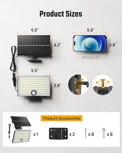 Mini Solar Outdoor Lights, 170 LED Solar Lights with 16.5 ft Cable - Image 5