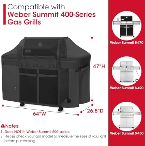 Unicook Grill Cover Heavy Duty Waterproof 64 Inch, Fade Resistant BBQ Cover - Image 2