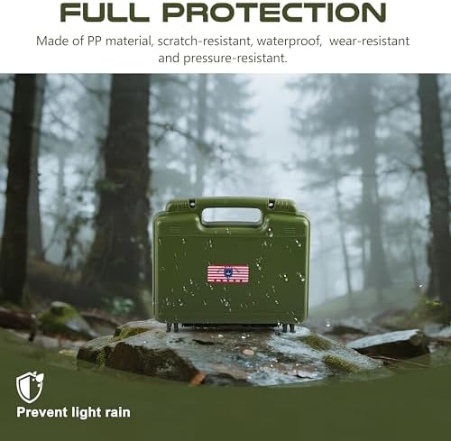 Kinghardcase 9mm Gun Case Lockable, TSA Approved Firearm Travel Case with TSA Lock, Pistol Case Hard Shell, Gun Safe for Handgun, Pistol, Revolver - Shockproof Gun Storage - Image 6