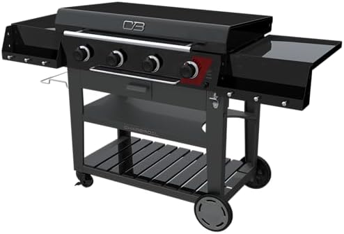 Charbroil 36" Performance Series Deluxe Propane Gas Griddle with Cart 4 Burner Flat Top Grill, Black - 463285924 - Image 2