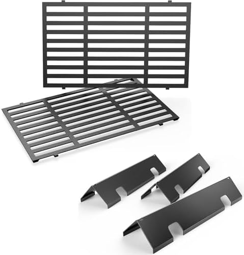 Grill Parts for Weber Spirit 2 GS4 E210, 17.5" Grill Grates & 15.3" Flavorizer Bars for Weber Spirit and Spirit II 200 E/S-210,E/S-220 2 Burner Grill Replacement Parts, 7637 and 7635 BBQ Rebuild Kit by Uniflasy