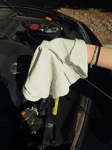 Avalon Towels Cotton Shop Rags – (Pack of 150) Size 12x14 Inches Cleaning Rags – Absorbent Shop Towels and Multipurpose Cleaning Towels for Automobiles, Industries, Garage and Homes (Natural) - Image 4