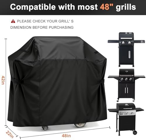 LBTING Grill Cover, 48-inch Heavy Duty Waterproof BBQ Gas Grill Cover - Image 2