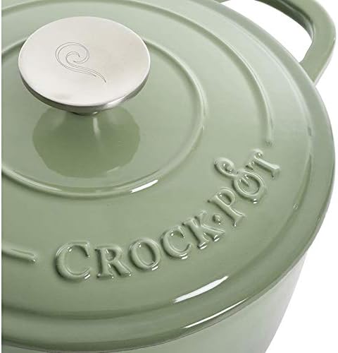 Crock-Pot Artisan Round Enameled Cast Iron Dutch Oven, 3-Quart, Gradient Red - Image 6