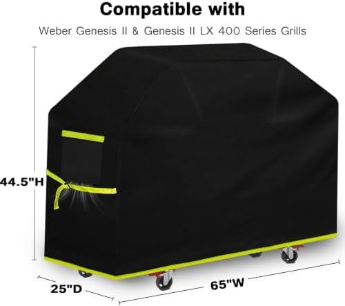 [Upgraded Reinforced Thickened Fabric]65 inch Grill Cover for Outdoor Grill - Image 2