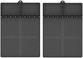 Silicone Griddle Tools Mat for Blackstone, Griddle Accessories Side Shelf Mat Grill Pad for Outdoor Grill Kitchen Counter Spatula Silicone Mat with Drip Pad (Black (2Packs)) by SARTNP