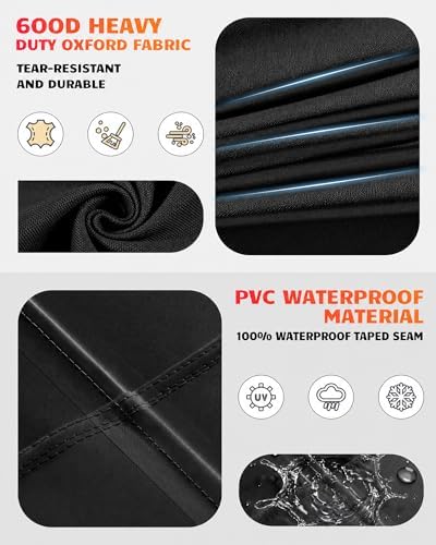 Vailge Grill Cover for Outdoor Grill & Waterproof 600D BBQ Cover 65 Inch - Image 3