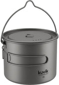 Kuvik 1600ml (54 oz) Titanium Pot with Bail Handle - Ultralight and Compact by kuvik