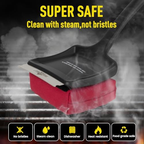 19" Grill Brush Bristle Free,Safe Grill Cleaning Brush, Grill Tools - Image 2
