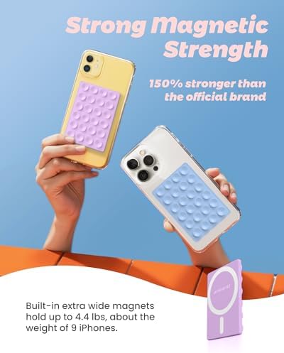amBand ASMR Stuff Silicone Suction Phone Mount, Stable Hands-Free Sticky Holder for iPhone, Cute Aesthetic Gear for TikTok Influencers & ASMR Content Creator, Lilac Purple - Image 3