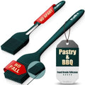 Walfos 600℉ Heat Resistasnt Basting Brush, BPA Free Silicone Pastry Brushes for Cooking, Spread Oil Butter Sauce for Baking Kitchen BBQ Grill, Dishwasher Safe, 2 Size (Large and Samll) by Walfos