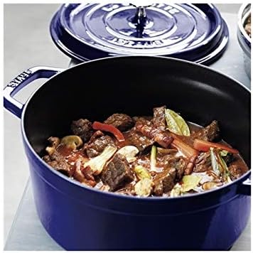 STAUB 40510-283-0 Cocotte Round 24cm Dark Blue - Image 3