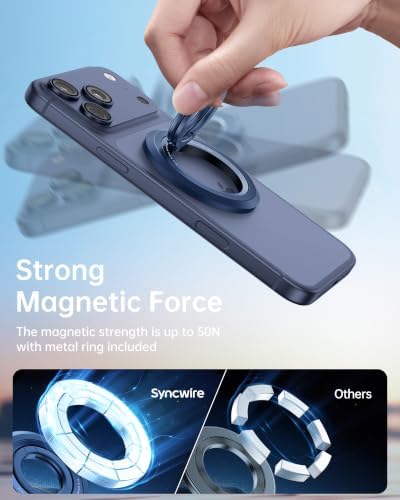 SYNCWIRE Magnetic Phone Ring Holder, for MagSafe Phone Grip Stand Kickstand - Image 6