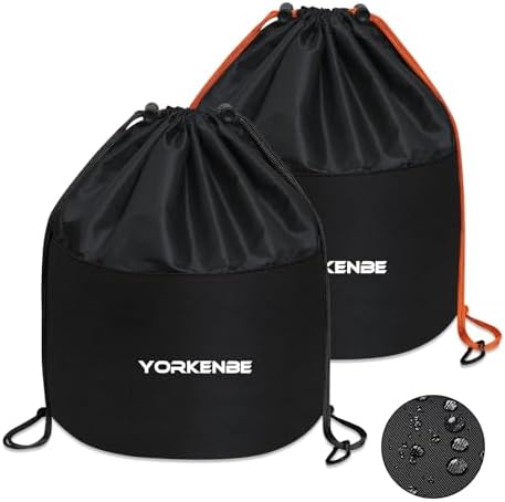 Camping Cookware Mess Kit Bag, High Capacity Camping Tableware Storage Bag, Drawstring Heavy Duty Water Resistant Cookware Organizer for BBQ Outdoor Cooking Essentials (2) by Yorkenbe