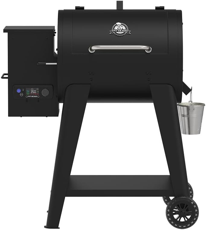 Pit Boss 700 FB2 Series Wood Pellet Grill & Smoker with Flame Broiler and LCD Digital Controller, 747-Sq. In. Cooking Space, 180°F to 500°F Temperature Range, Meat Probe, 21 lb. Pellet Hopper, Black by PitBoss%C2%AEGrills