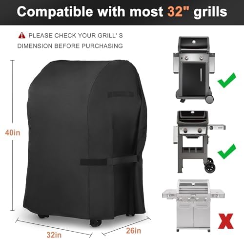 LBTING Grill Cover, 32-inch Heavy Duty Waterproof BBQ Gas Grill Cover - Image 2