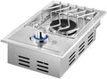 Single Grilling Side Burners for Outdoor Kitchen, 15,000BTU Liquid Propane Side Burner, Duty Heavy 304 Stainless Steel, Convertible to Natural Gas, Drop-in Side Burner for Outdoor BBQ Grill Island by Livory