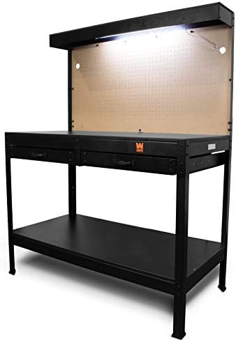 WEN WB4723T 48-Inch Workbench with Power Outlets and Light, Black by WEN