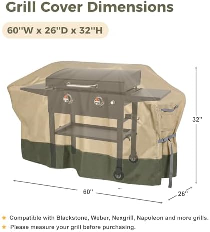 BBQ 3-6 Burners Flap Top Grill Cover 60 Inch - Image 3