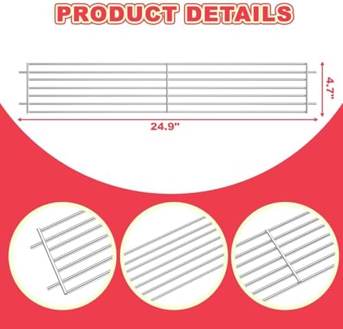 7513 Warming Rack for Weber Genesis 1000-5500, Silver & Gold B/C Grill - Image 4